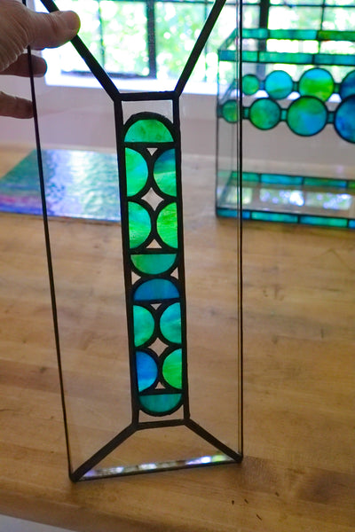 Blue/Green Planet Stained Glass Terrarium